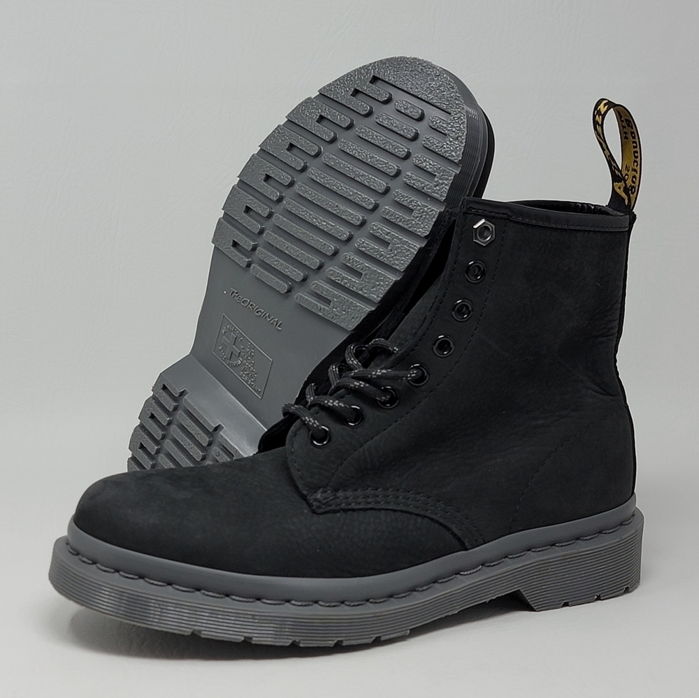 Dr Martens 1460 Women’s Size 8 US Pascal Black Milled Nubuck Leather Boots New